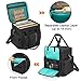 LoDrid Vinyl Record Storage Bag with 4 Boards Around and 2 Detachable Dividers, Holds Up to 60 LP Records, Travel Album Carrying Case with Separated Laptop Layer Up to 14”, Bag Only, Black