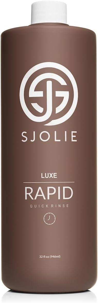 SJOLIE Rapid Spray Tan Solution - Luxe Ultra One Hour Express Tan - Violet Base | Sunless Tanner for a Quick-Drying, Ultra Dark Glow (32oz)