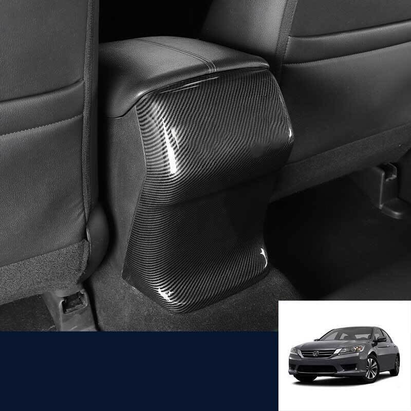 for Honda for Accord LX 2013-2017 Carbon Fiber Rear Kick Panel Cover Trim ABS-