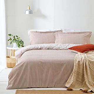 The Linen Yard Hebden Duvet Cover Set, Natural, Double