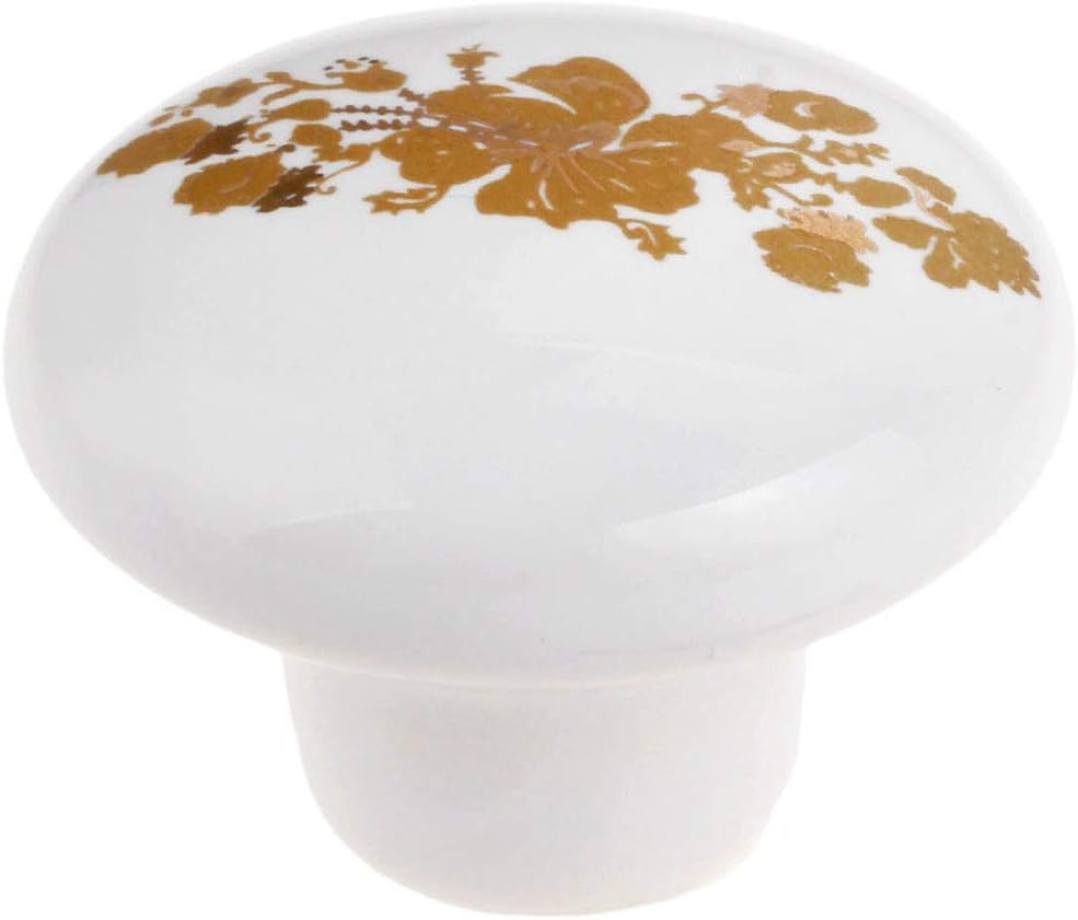 2pcs Handmade Hand-Painted Ceramic Door Knob Handle Pull- Decor Pull Knobs for Cupboard/Cabinet/Wardrobe/Drawer/Bathroom(Blue Flower)