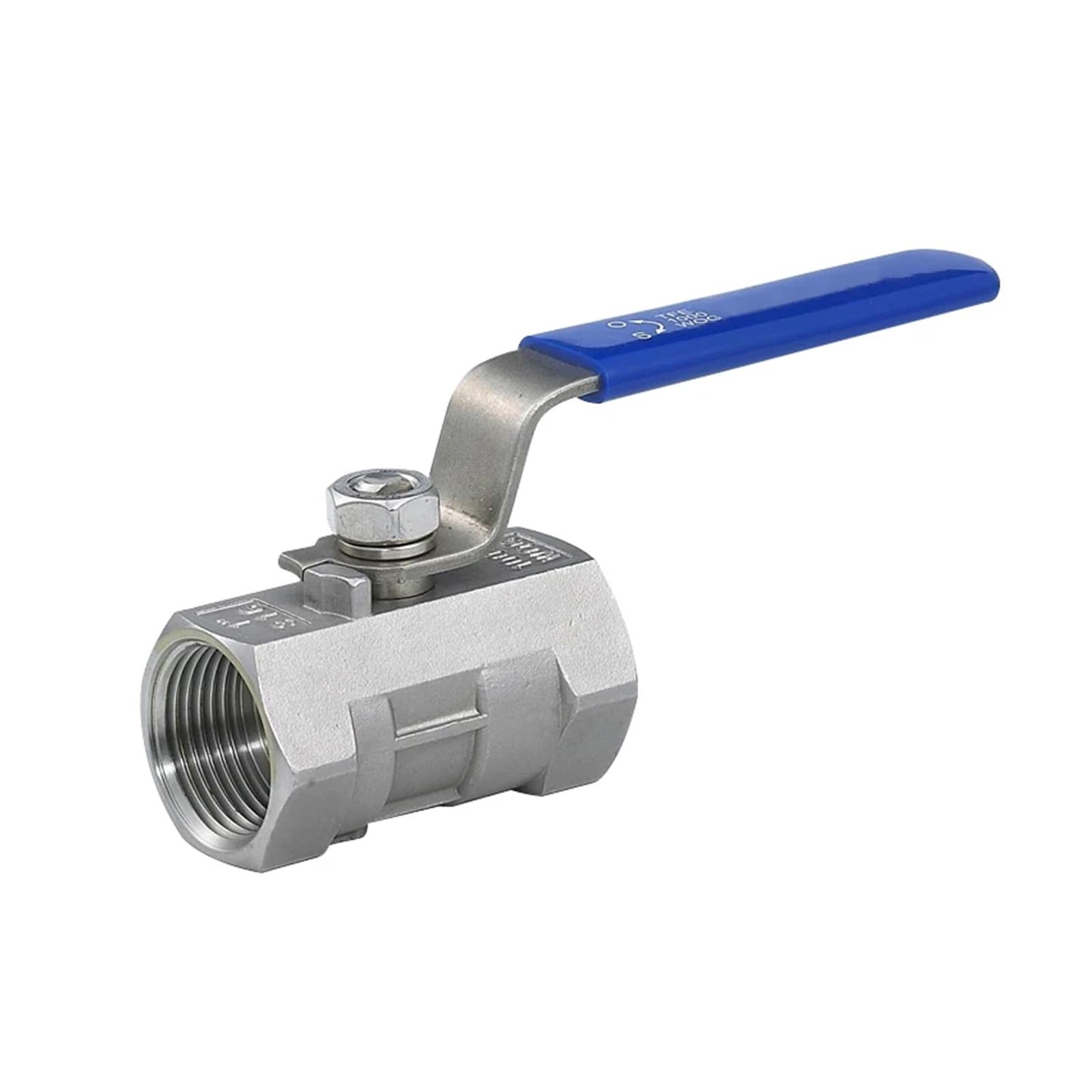 Válvula de bola una pieza acero inoxidable 304 1/2", 3/4", 1", 2", 2,5" y 3", con rosca hembra, for agua tuberías Adecuado para baños y aseos(DN50)