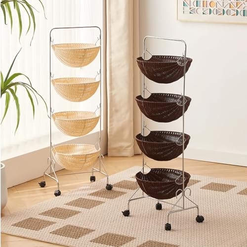 Chariot de cuisine mobile pour optimiser le rangement des petits espaces