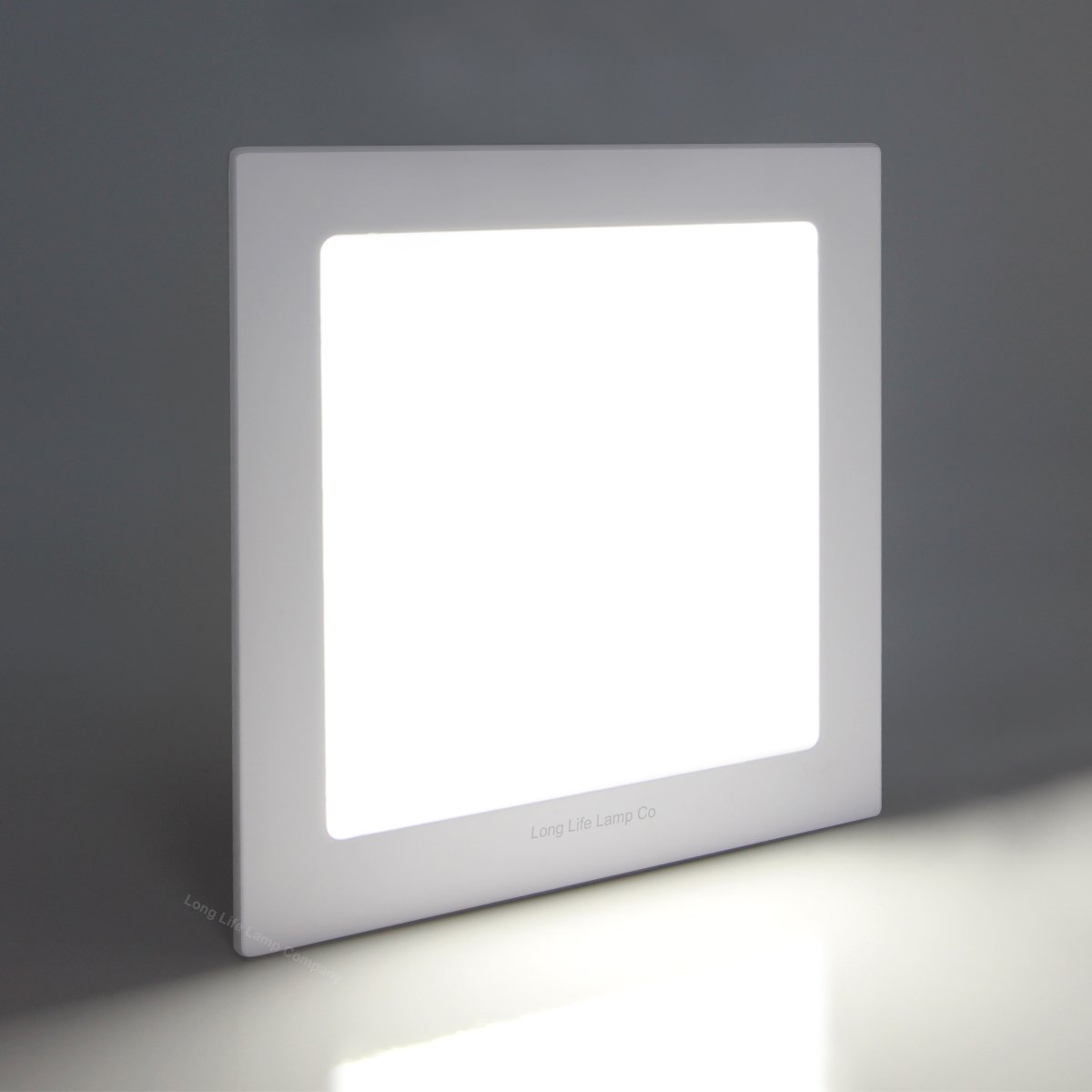 Long Life Lamp Company Cool White 12W Led Square Recessed Ceiling Panel Down Light Flat Slim 6500K