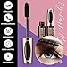 Silksence 4D Silk Fiber Lash Mascara - Waterproof Makeup Eyelash Extension, Sweat proof Long Curling Thick, Long-Lasting, Dramatic Extension, Crazy Long Washable