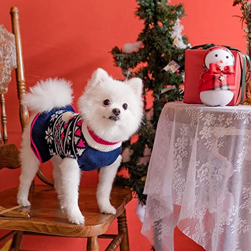 EXPAWLORER Dog Sweater for Small Dogs - Turtleneck Knitwear Dog Cold Weather Clothes with Leash Hole, Christmas Dog… - Image 2