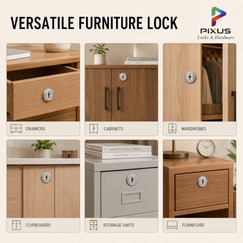 Image of Butterfly Multipurpose Lock for Cupboard |Chrome Finish
