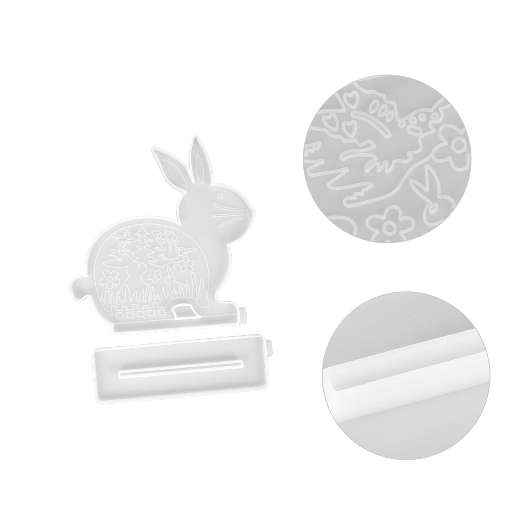 Cabilock Stampo in Silicone per Decorazioni Pasquali Fai da Te, Facile da Staccare e Antiaderente, per Ornamenti da Tavolo e Festa di Pasqua