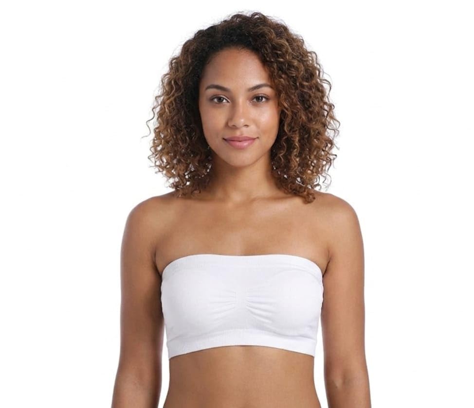 headbutt Women's Seamless Strapless Bandeau Bra, Stretchable Tube Top, Available in Black, White, and Nude-picture-38