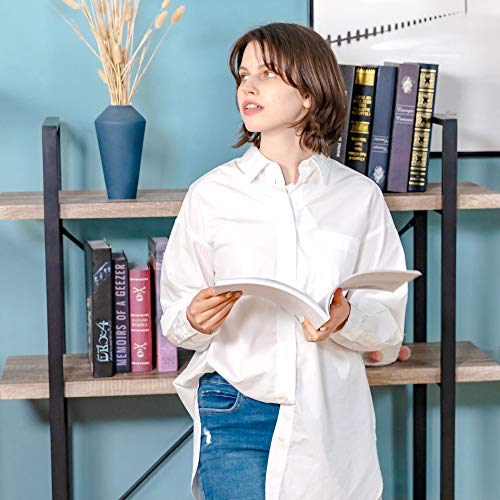 Berry Ave 4- Tier Bookshelf – Industrial Bookshelf Organizer for Living Room, Kitchen, Bedroom, Office & More – Display Shelves for Books, Plants, Pictures – Modern Free Standing Open Shelf Bookcase