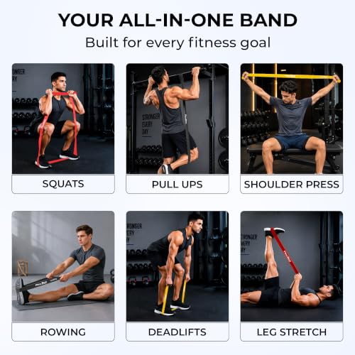 Image of FlexBee Heavy Resistance Bands Set for Workout (Light, Medium, Heavy) | 5-30 KG Stretch Bands for Strength Training, Home Gym & Physiotherapy | Durable Latex Exercise Bands for Men & Women