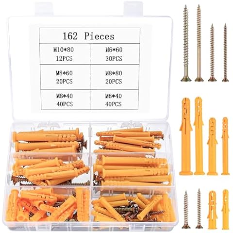 162 Pcs Heavy Duty Wall Plug Set Cover