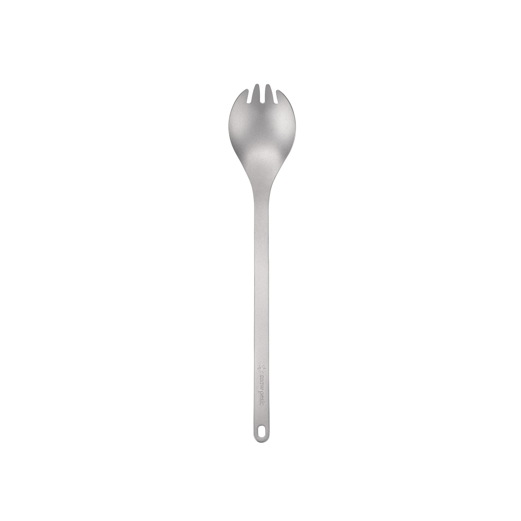 Snow Peak Long Titanium Spork, Silver, Ultralight Titanium Spork for Camping, Outdoors and Home