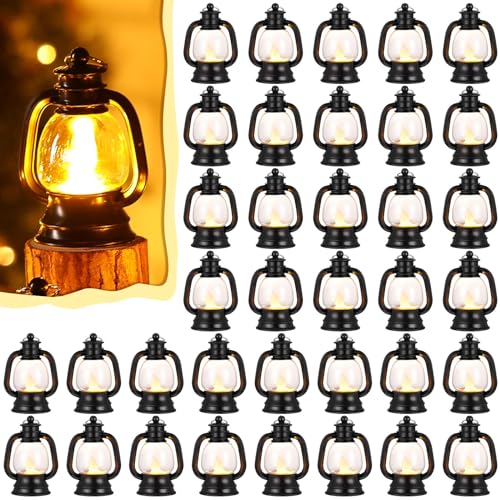 Ferraycle 72 Pcs Mini Lantern Decor 4 Inch Western Lantern