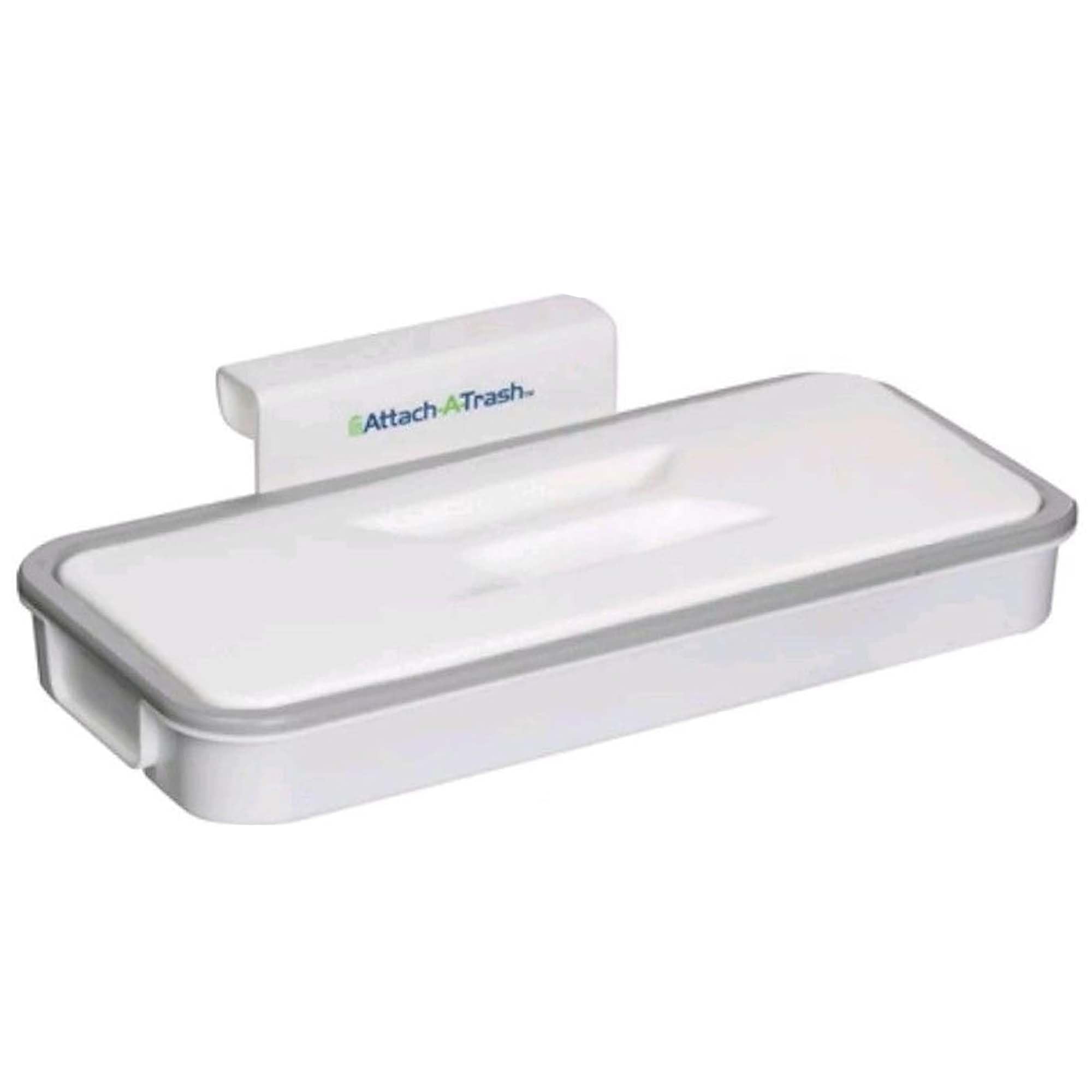 PEBBLE HUG Hanging Trash Bag Holder, Space-Saving Design, Easy Open and Close Hygienic Lid, Durable Construction, Perfect for Peels, Scraps, Clippings, Stable Bag-Gripping Frame