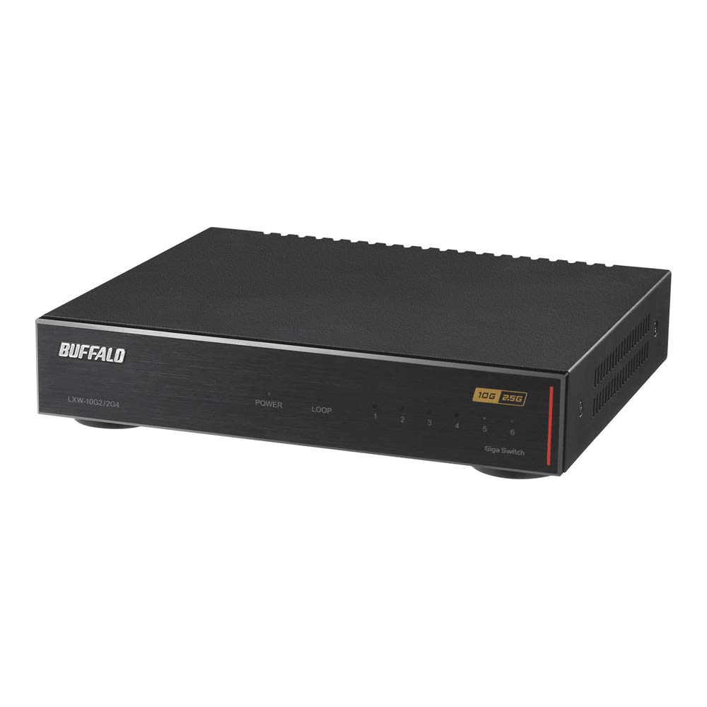 Amazon | バッファロー BUFFALO 10GbE/2.5GbE対応 金属筐体 AC電源 6 