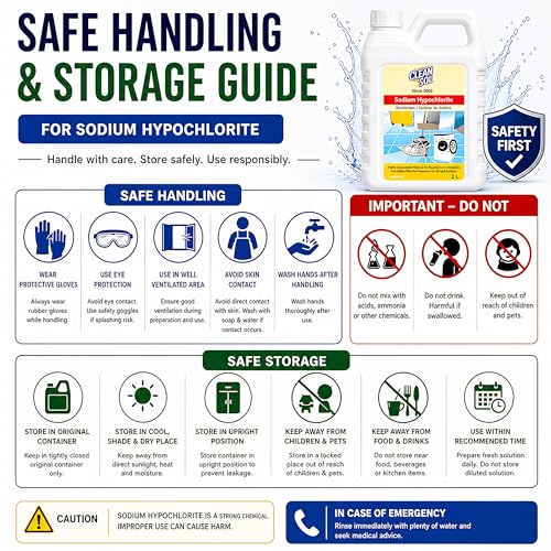 Image of Cleansol Sodium Hypochlorite Solution - 2 Litre - Multipurpose Disinfectant Liquid