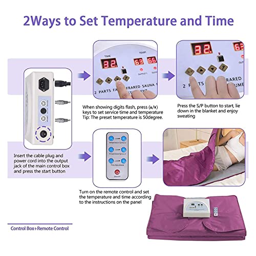 Couverture de sauna infrarouge en cuir PU avec télécommande et contrôleur numérique