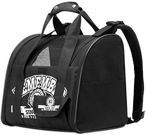 Pawaboo Pet Carrier Backpack, Adjustable Hands-Free Comfort Pet Cat Dog Carrier Backpack Travel Bag Tote with Padding Straps Mesh…