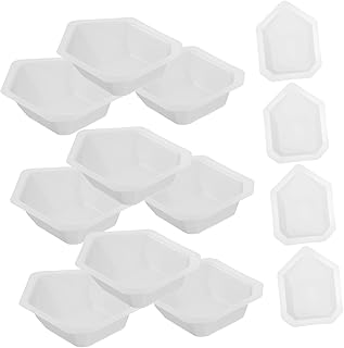 CHILDWEET Aluminum Foil 20pcs Weighing Dish Weighing Boats Reusable Weighing Tray Reusable Weighing Plates Weighing Powder Tray Weighing Powder Boats Plastic Scale Plate Type White