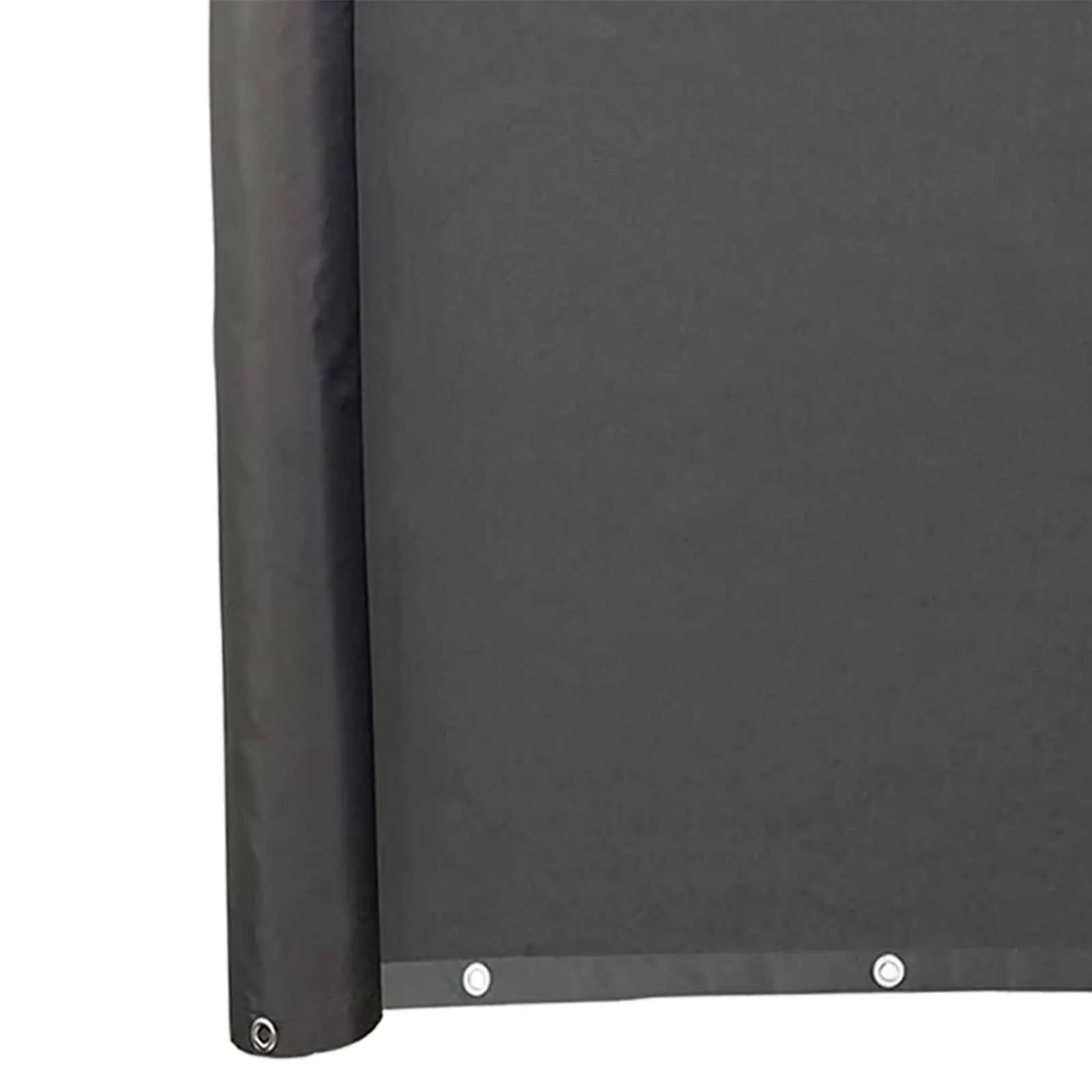 Toldo Lateral Retráctil Parabrisas con Bridas de 2,7 x 9,84 pies for barandilla de Piscina y balcón(Black)