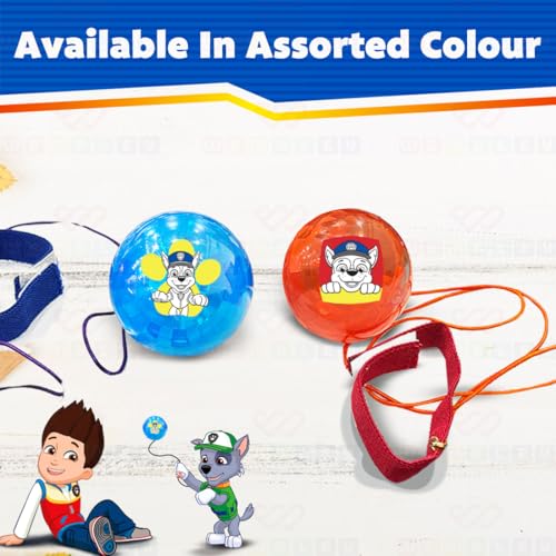 Image of Wembley Paw Patrol Yo Yo Ball for Boys Girls Kids Activity Toy with Adjustable Wrist Band LED Light Playset Bounce Ball Return Gift /Birthday Gift - Random Colors