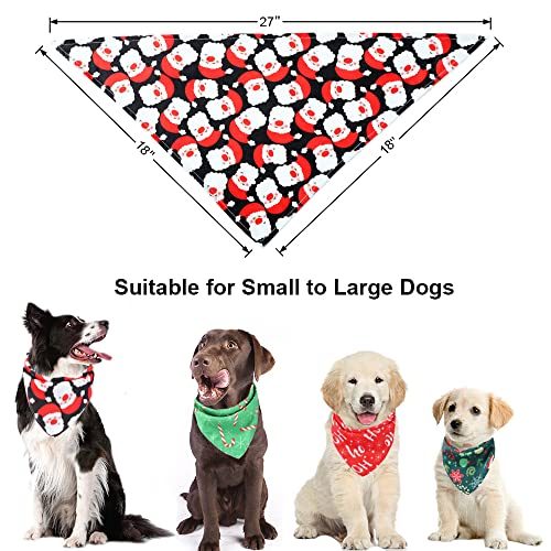 Adoggygo 4 pack dog bandana christmas dog scarf triangle bibs kerchief set pet costume accessories decoration for medium large dogs pets (large) 6 Adoggygo 4 pack dog bandana christmas dog scarf triangle bibs kerchief set pet costume accessories decoration for medium large dogs pets (large) - image 7