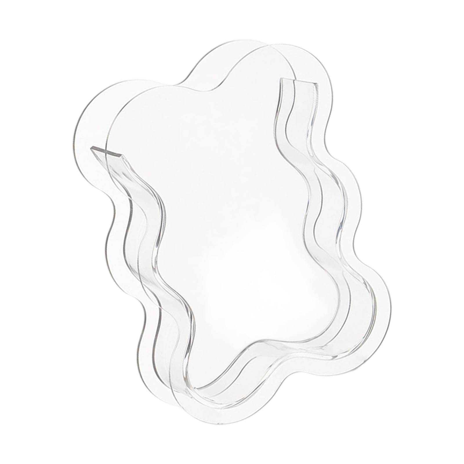 Kalttoy Clear Acrylic Flower Vases with Waves Shape Multipurpose Hydroponic Plant Container Home Decors for Plant Enthusiasts Hydroponic Planter Acrylic
