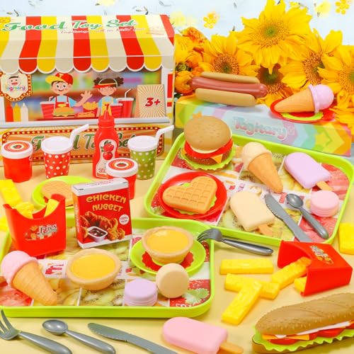 Children's Tagitary Play Food Toy Set with 59 Pieces