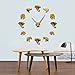 The Geeky Days Jungle Animals Elephant Wall Clock, DIY Large African Wall Clock Mirror Effect Giant 3D Frameless Elephants Animal Clock Wall Watch Elephant Mirror Wall Decor for Living Room Bedroom