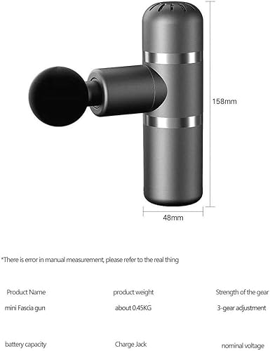 Miniatura 4 de Mini pistola portátil con 4 cabezales de masaje, masajeador muscular de percusión de tejido profundo para aliviar el dolor, pistola eléctrica