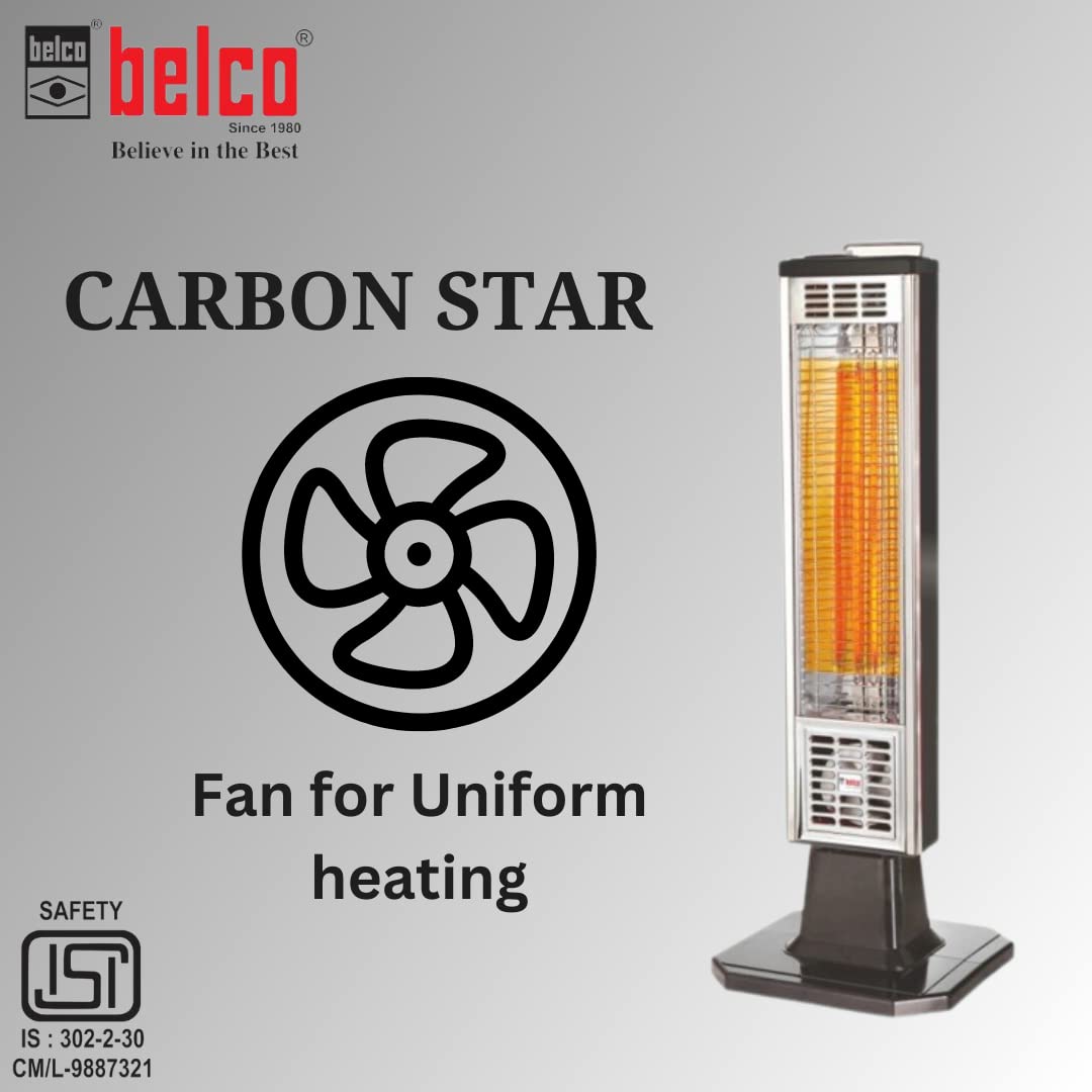 Buy Belco Carbon Fiber Heat Pillar (Carbon Star) | ISI Marked | 1500 Watts Room  Heater | Instant Heating Online at Low Prices in India - Amazon.in