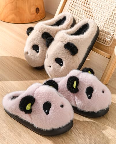 Panda Animal Slippers Women's Winter Slippers Fuzzy Cartoon Soft Plush Home Winter Indoor Outdoor House Shoes Non-slip3