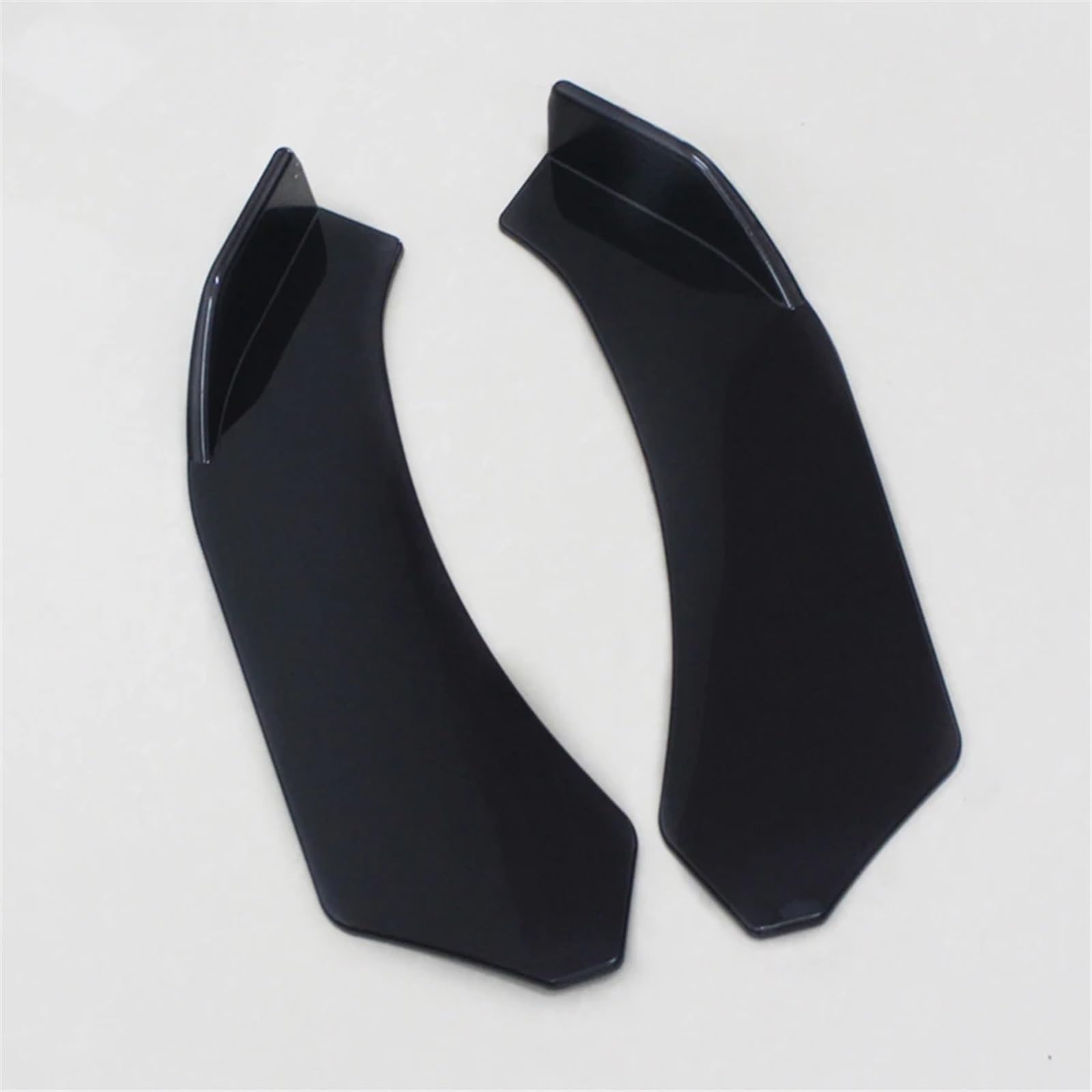 2-teiliges schwarzes Auto-Frontstoßstangen-Splitter-Lippenkörperschutz-Diffusor-Canard-Schaufeln-Set
