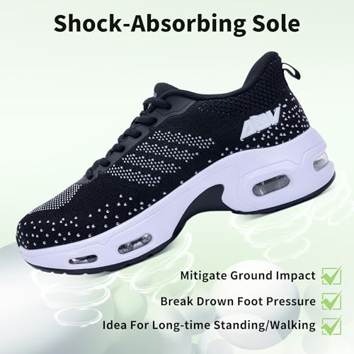 Image of AOV Women Arch Support Walking Shoes Orthotic Tennis Sneakers for Plantar Fasciitis Athletic Running Shoes