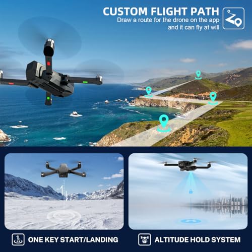 Teerok T18 Brushless Motor Drone With 2 Cameras For Adults 5Ghz Fpv Drones, 40 Km/H Rc Quadcopters With Wind Resistance Class 4, Optical Flow thumb #2