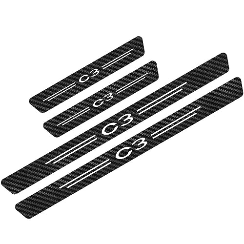 Symilov 4 pièces Autocollants Protection Seuil Porte de Voiture pour Citr-oen C3 C4 C5 C6 C8 C-Elysee VTS, Accessoires de décoration de Plinthes Auto en...