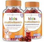 (2-Pack) Kids Multivitamin Gummy | Sugar Free Kid Vitamins | Strawberry, Passionfruit, Peach & Cherry | Multivitamins for Children | Vegan, Non-GMO & Gluten Free | 120 Gummy Vitamins for Toddlers & Kids
