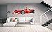 Vinilo Decorativo Pared Formula 1 | Varias Medidas 145x50cm | Color Rojo | Adhesivo Resistente y de Fácil Aplicación |Pegatina Adhesiva Decorativa de Diseño Elegante