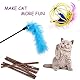 HEPAZ Katzenspielzeug Set mit Katzentunnel, Bälle, Federspielzeug, Plüschspielzeug, Spielzeugmäuse Katzen Spielzeug Variety Pack für Kitty Katzen, Bonus Aufbewahrungstasche, 24 Stück