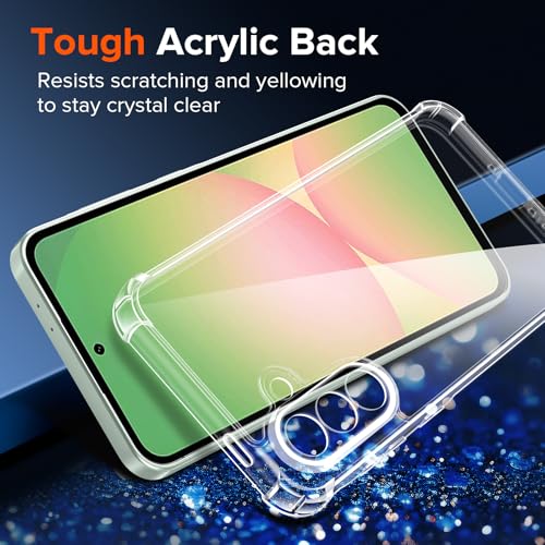 ivoler 4 in 1 Cover for Samsung Galaxy A56 5G Case with 3 Pack Screen Protector, Military Transparent Anti-Shock Protective - Clear ivoler 4 in 1 Cover for Samsung Galaxy A56 5G Case with 3 Pack Screen Protector, Military Transparent Anti-Shock Protective - Clear