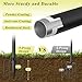 6 Pack String Light Poles for Outside, 10Ft Adjustable Outdoor Light Poles for String Lights, Outdoor Lighting Stand with Fork for Patio, Deck, Backyard, Garden, Party & Wedding