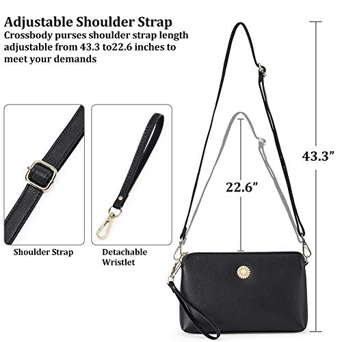 Image of SENDEFN Small Crossbody Phone Purses for Women Vegan Leather Crossbody Bags Shoulder Handbags