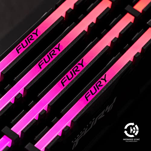 FURY Renegade RGB 32GB (2x16GB) 3200MHz DDR4 CL16 Memoria Gaming Kit per Computer Fissi Kit da 2, KF432C16RB1AK2/32 - RAM - Immagine 7