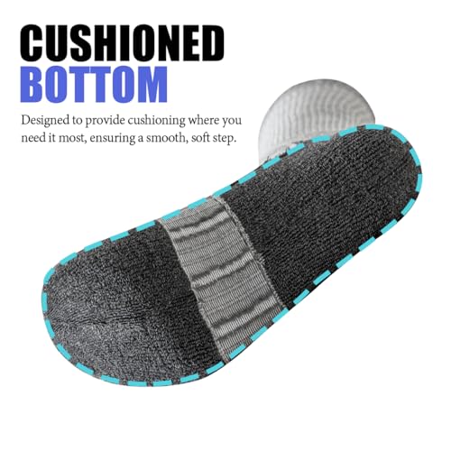 JOYNÉE 8 Pairs Mens Cushioned Crew Athletic Socks, Moisture Wicking Breathable Socks for Sport Running,Multicolor 4,Sock Size:10-134