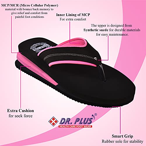 Image of DR PLUS Women's Healthcare, Diabetic and Orthopedic Light Weight MCR /MCP Footwear /Sandals /Slipper /Chappal