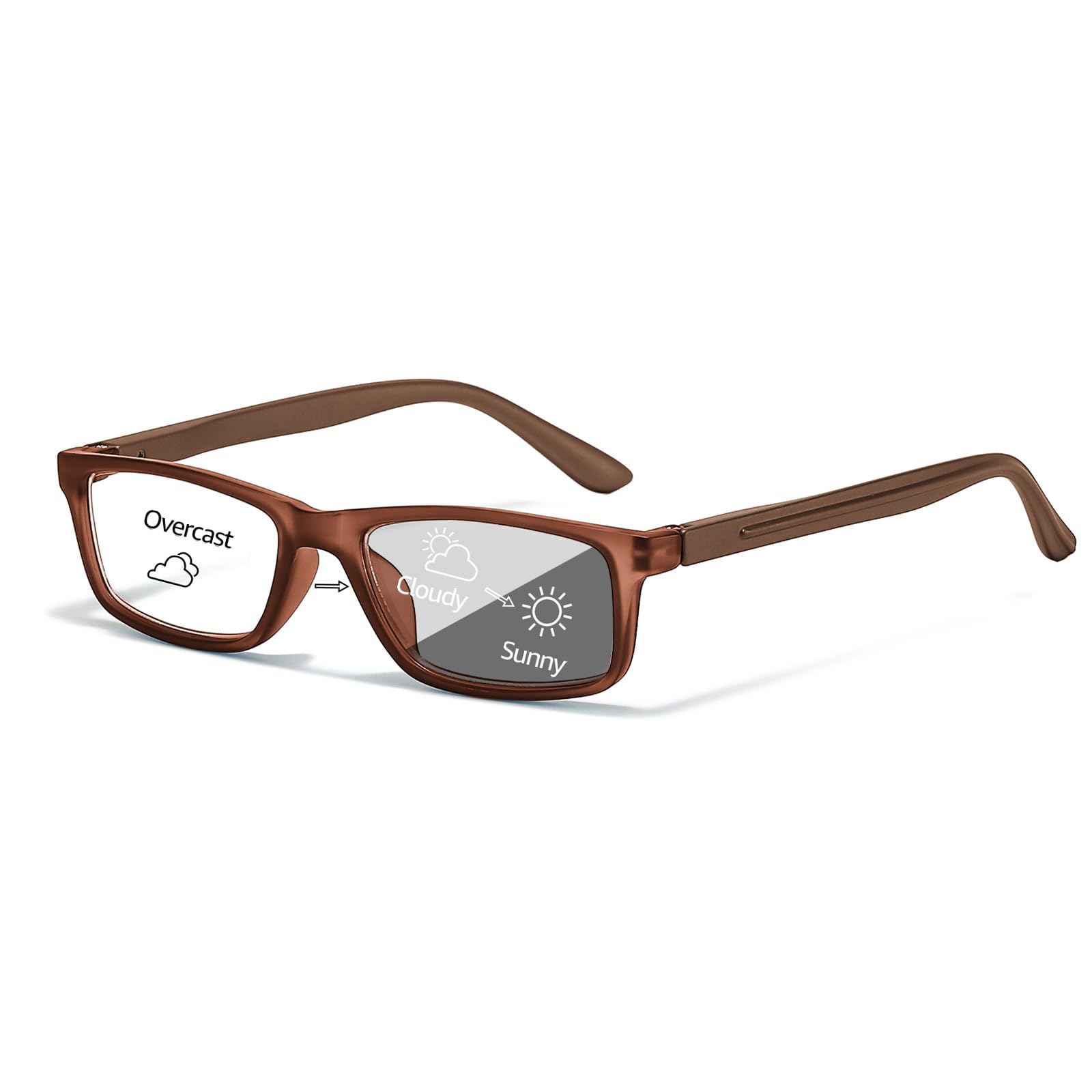 VIEWBETTER Photochromic Reading Glasses Sunglasses for Women Men, UV Protection & Lightweight & Flexible Spring Hinge RG2321