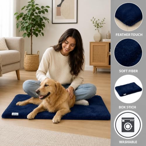 Image of NEXTGO Floor Seat Cushions Yoga Meditation Mat Pooja aasan Soft Extra Comfortable Feather Touch Last Long Upto Washable Material Size 24 x 30 Inch 2 x 2.5 Fit Color Navy Blue