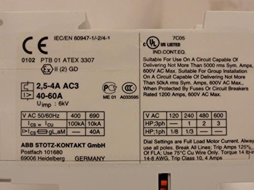 abb-entrelec MS325 – guardamotor 2,5 – 4 A
