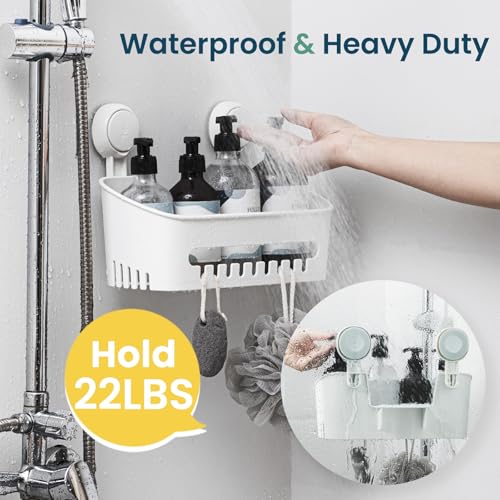 Taili Shower Caddy Suction Cup & Double Layer Soap Holder Heavy Duty Bathroom Shower Organizer thumb #3